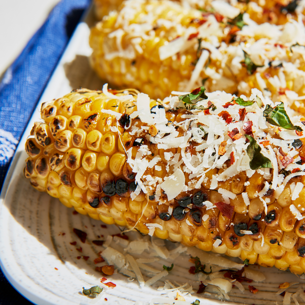 Grilled Italian Corn with Herbs and Parmesan